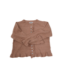 Ruffled finish cardigan