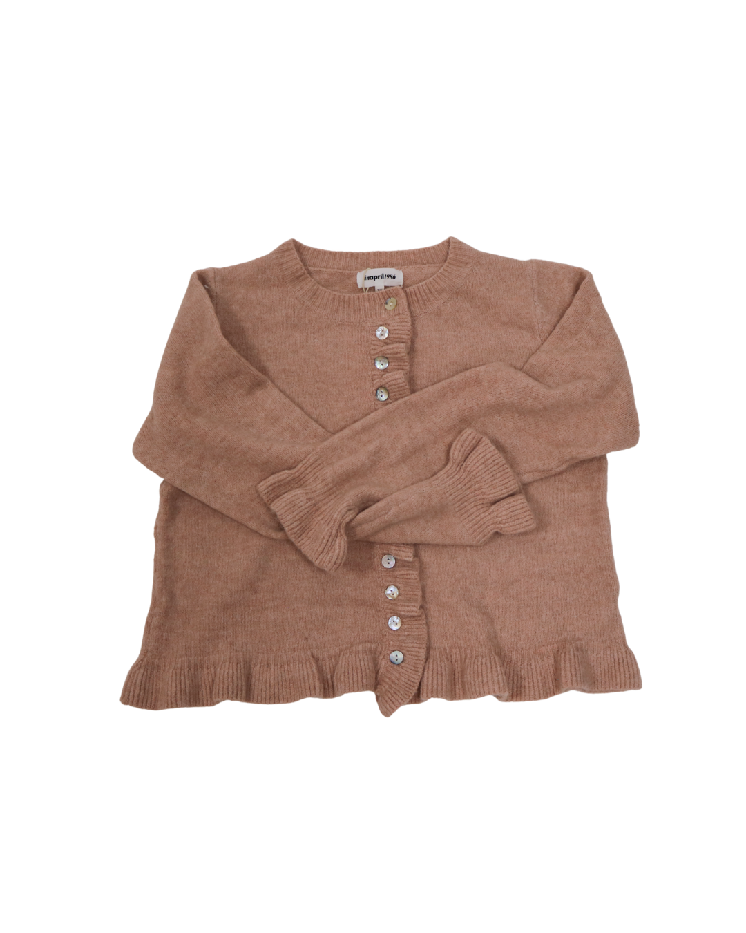 Ruffled finish cardigan